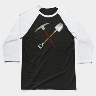 Hacke und Schaufel Baseball T-Shirt